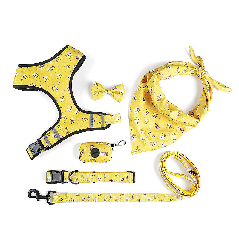 Harnais et ensemble de promenade - jaune- âme & muzo