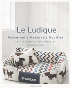 Le Ludique- Coussin Moelleux et Stylé pour Chien et Chat - avec Option Coussin