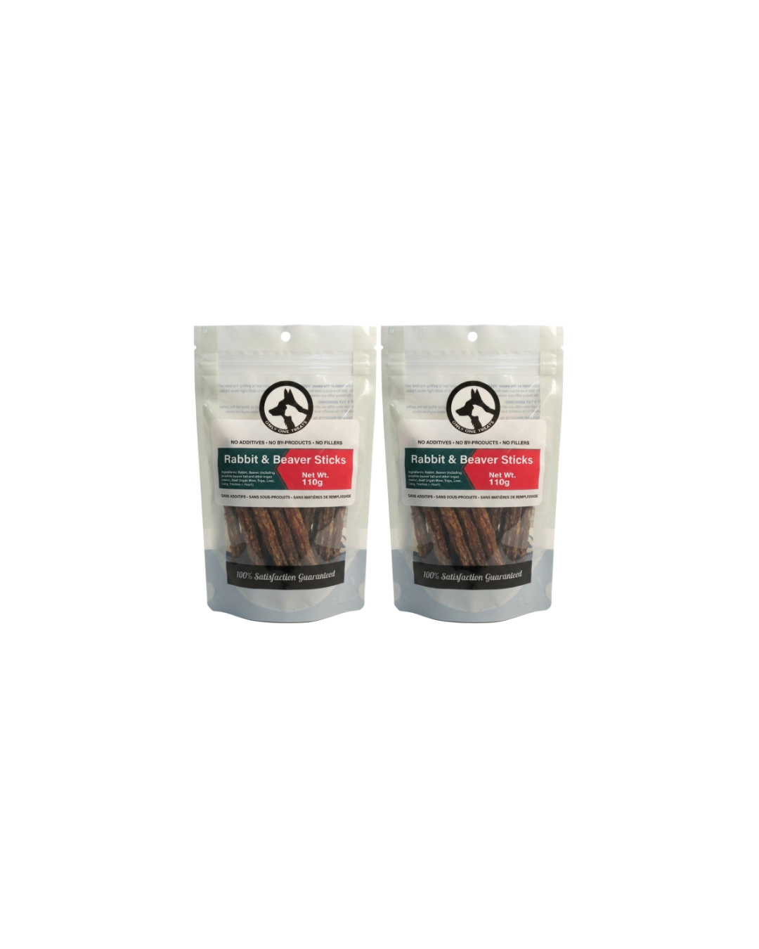 Les Bâtonnets Lapin & Castor – Gâterie Naturelle Fumée pour Chien | 70g