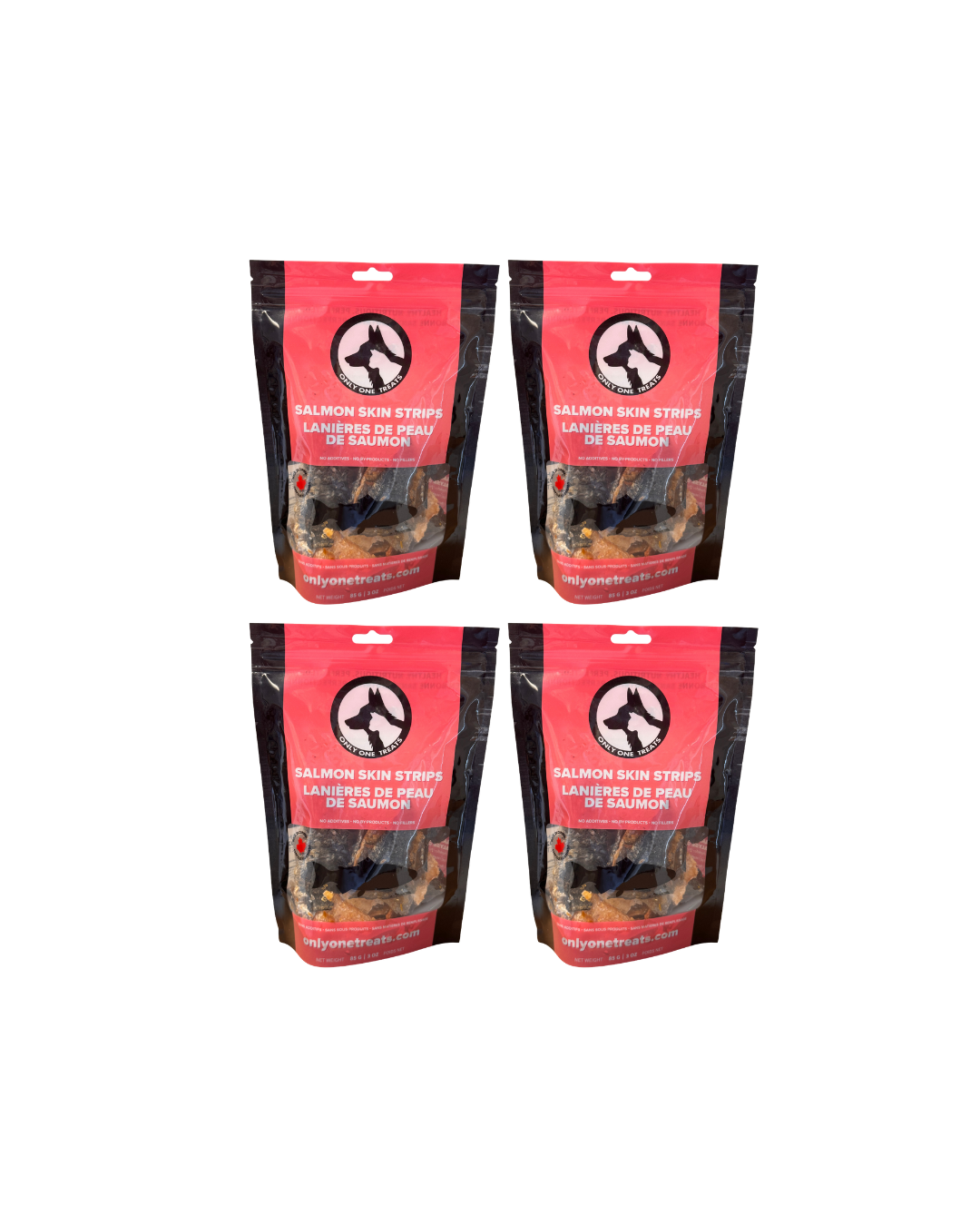 Lanières de peau de saumon – Gâterie Croustillante au Saumon Sauvage Canadien 85g