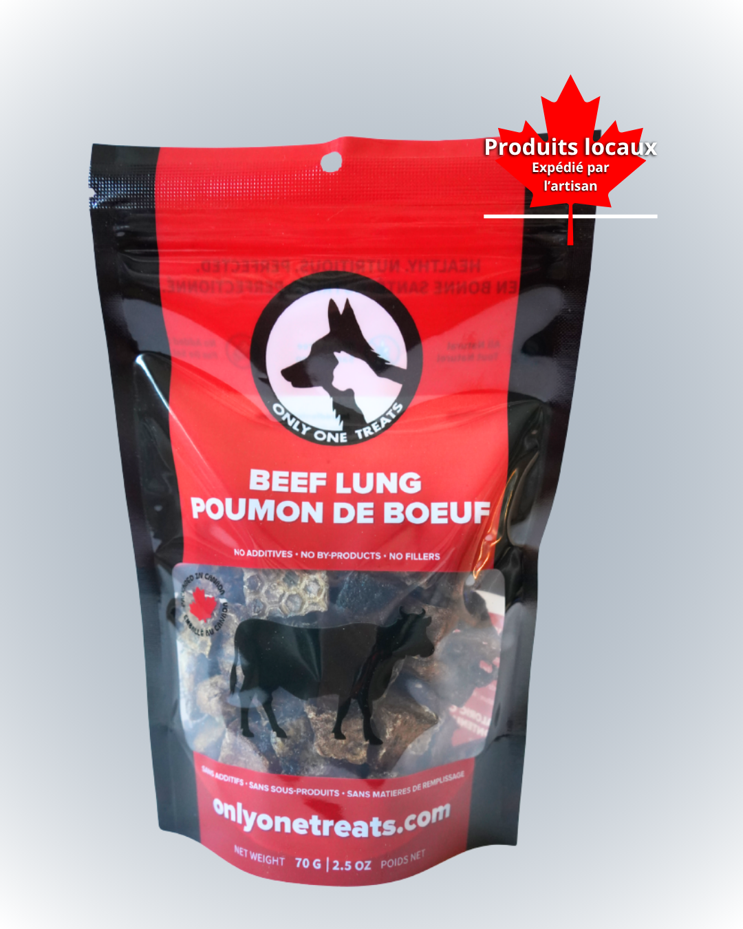Le Poumon de Bœuf – Gâterie Naturelle Croustillante pour Chien 70g