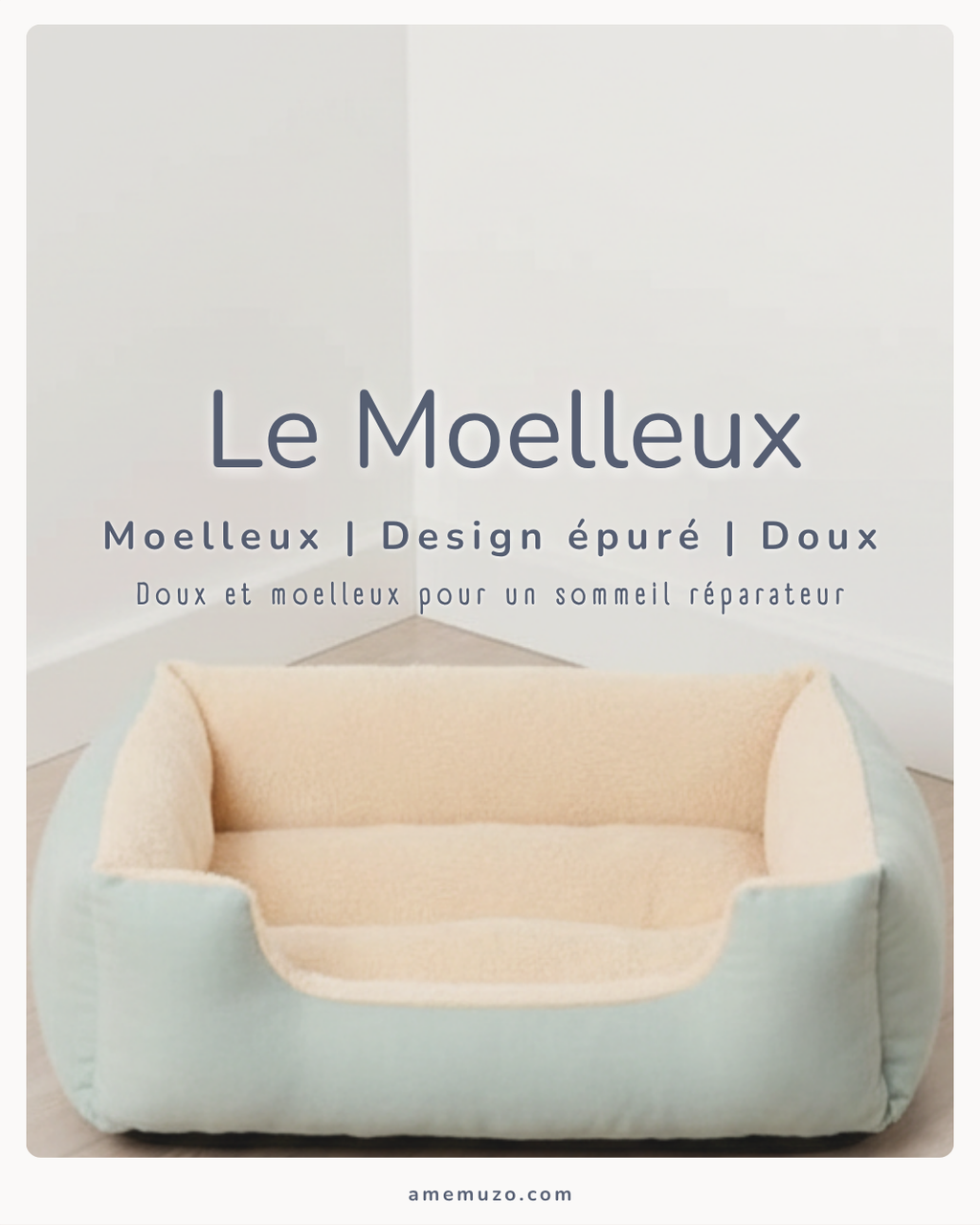 Le Moelleux- Lit en mousse confortable pour Chat et Chien- Âme & Muzo