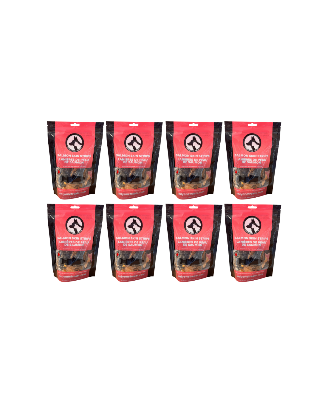 Lanières de peau de saumon – Gâterie Croustillante au Saumon Sauvage Canadien 85g