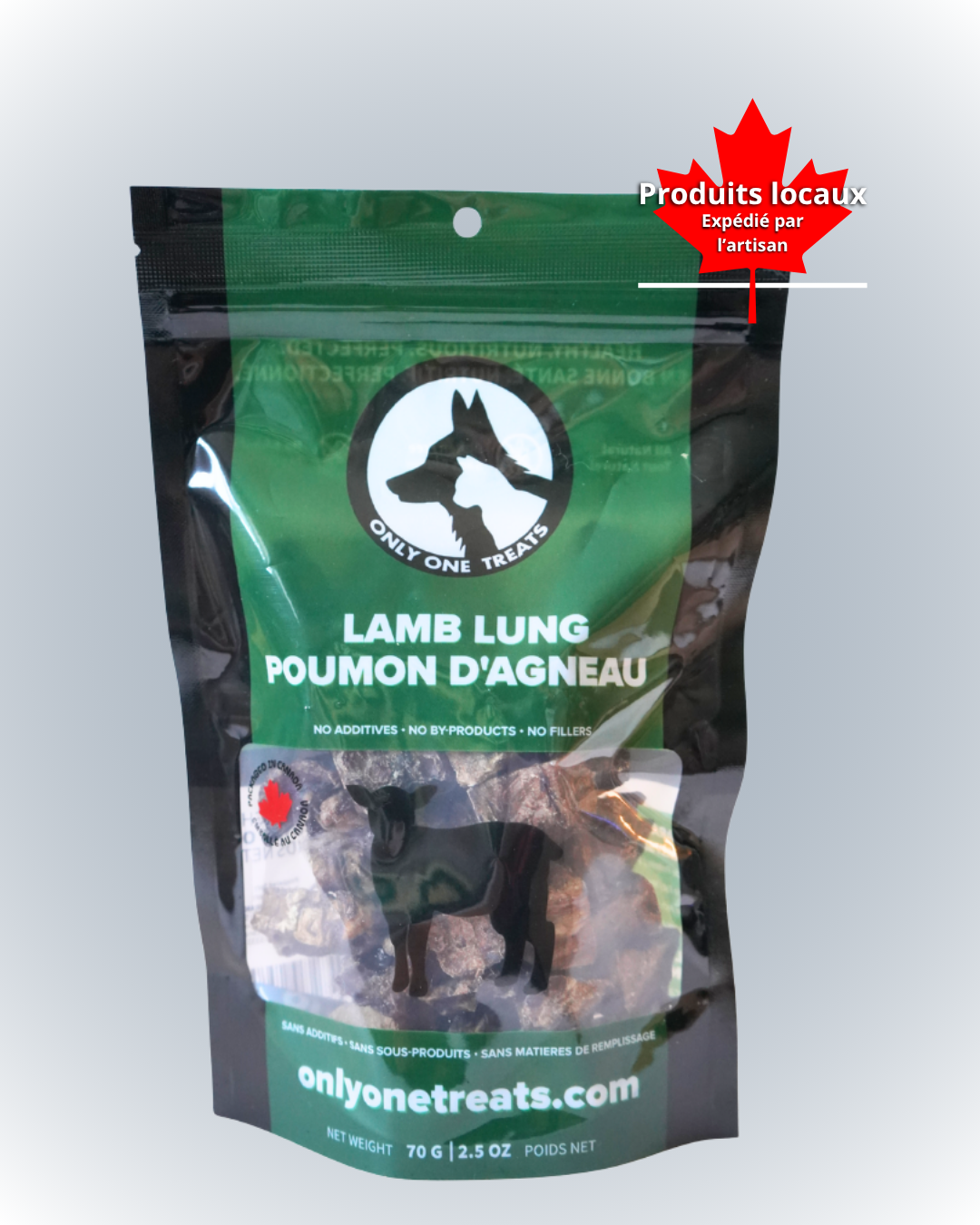 Le Poumon d'Agneau – Gâterie Naturelle Croustillante pour Chien 70g