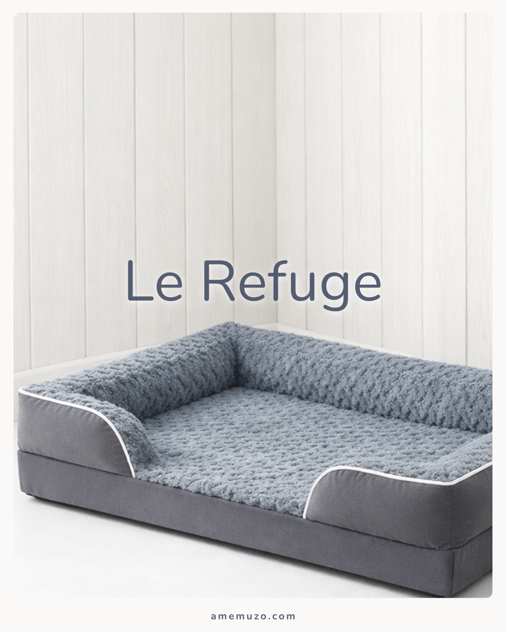 Le Refuge- Lit Imperméable pour Chien et Chat - Housse Amovible et Lavable