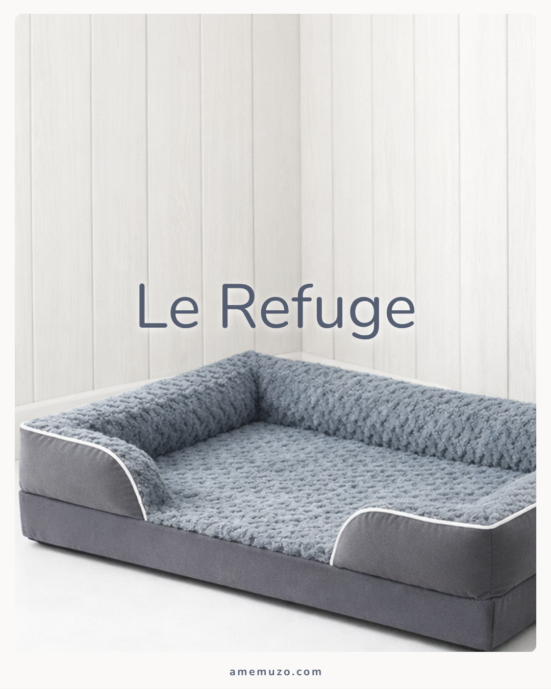 Le Refuge- Lit Imperméable pour Chien et Chat - Housse Amovible et Lavable