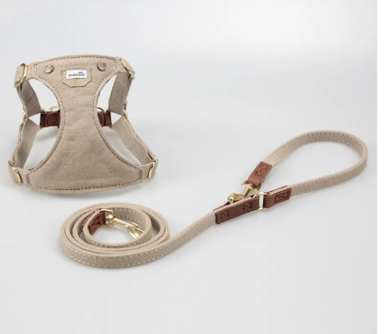 Harnais en denim confortable pour petits chiens - Âme & Muzo
