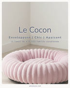 Le Cocon- Coussin rond Douillet pour Chien et Chat - Confort Moelleux