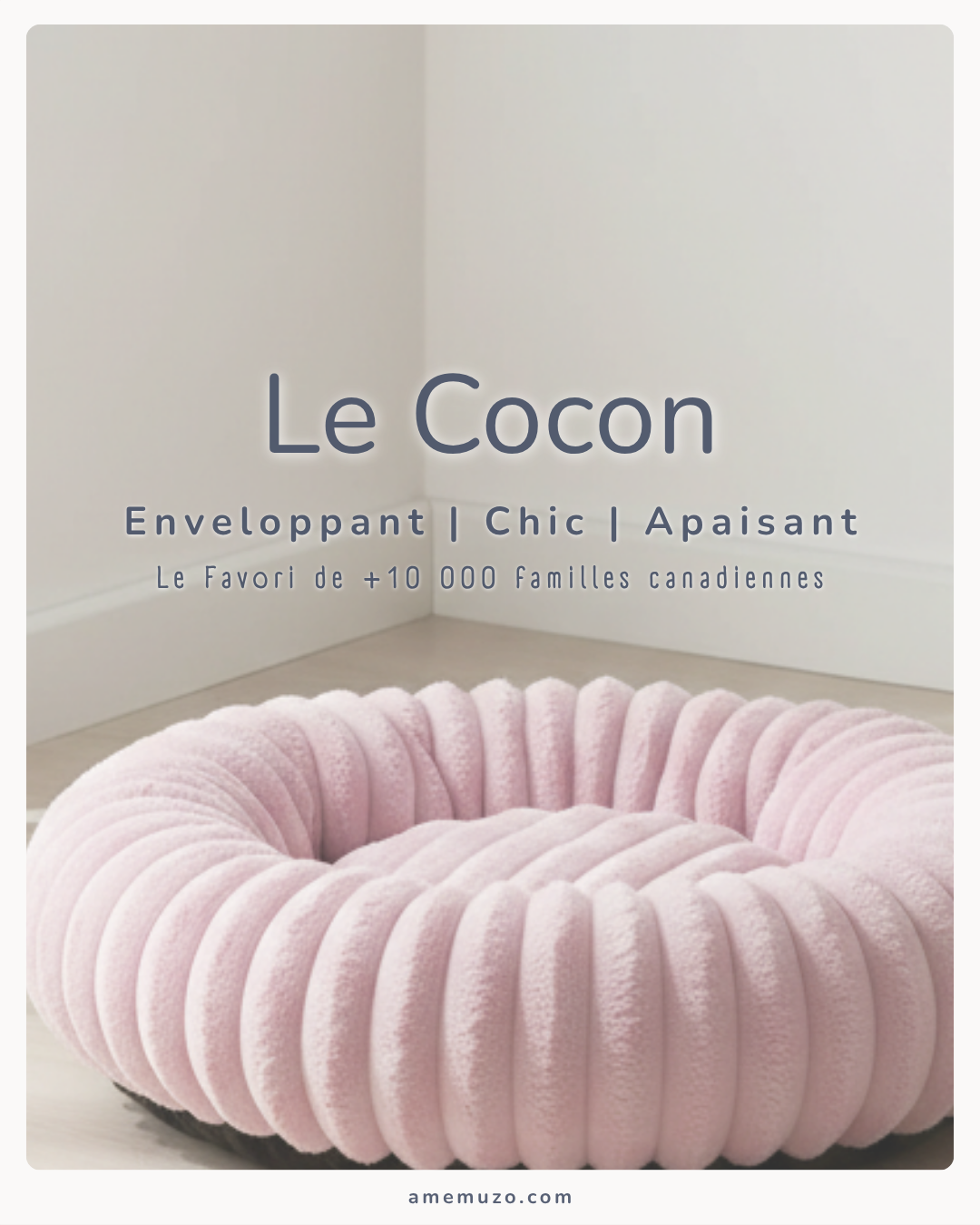 Le Cocon- Coussin rond Douillet pour Chien et Chat - Confort Moelleux