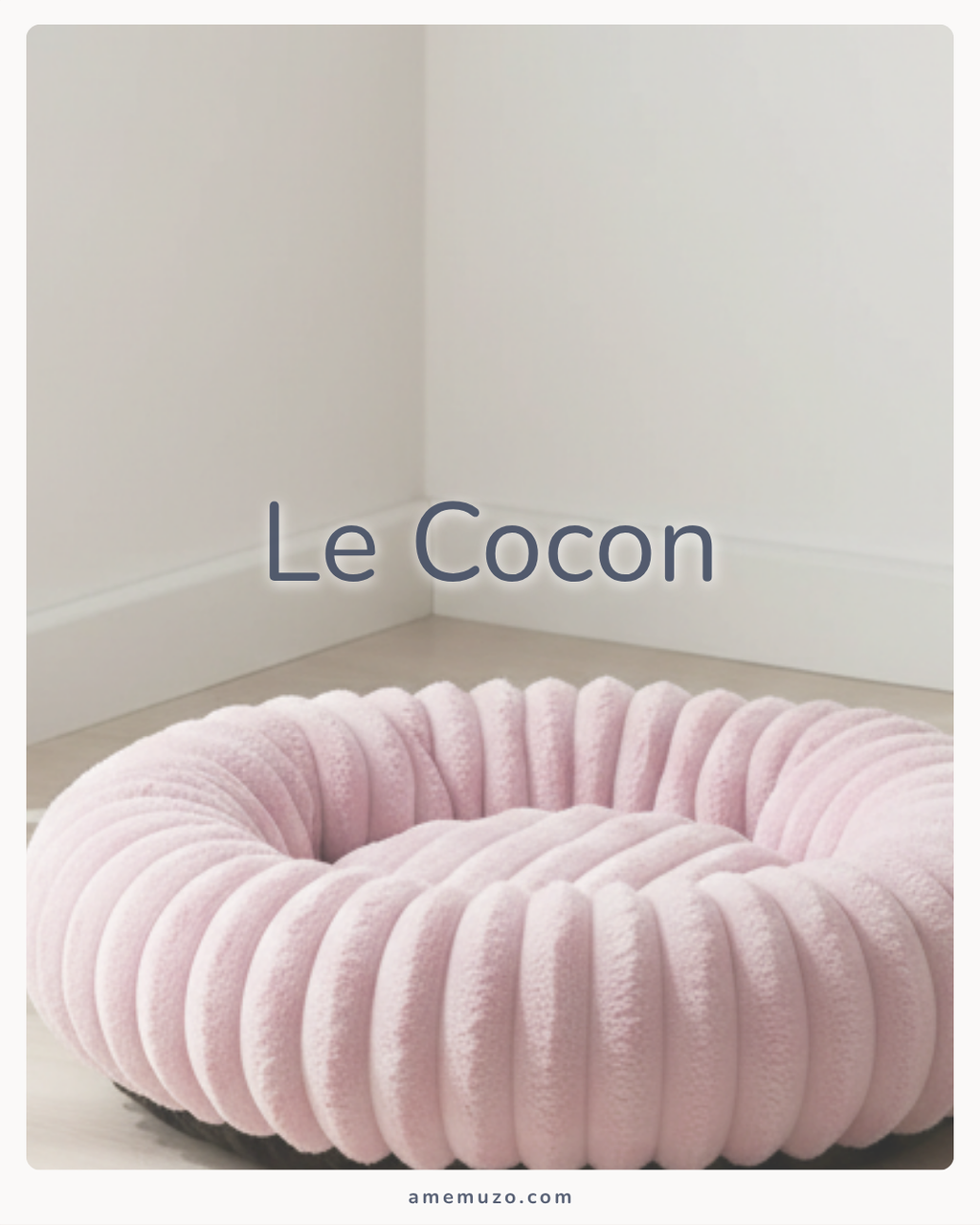 Le Cocon- Coussin rond Douillet pour Chien et Chat - Confort Moelleux