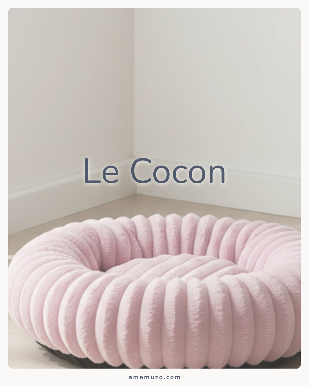 Le Cocon- Coussin rond Douillet pour Chien et Chat - Confort Moelleux