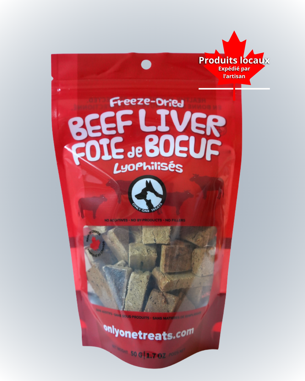 Le Foie de Bœuf Lyophilisé – Gâterie Naturelle Haute Protéine pour Chien 50g
