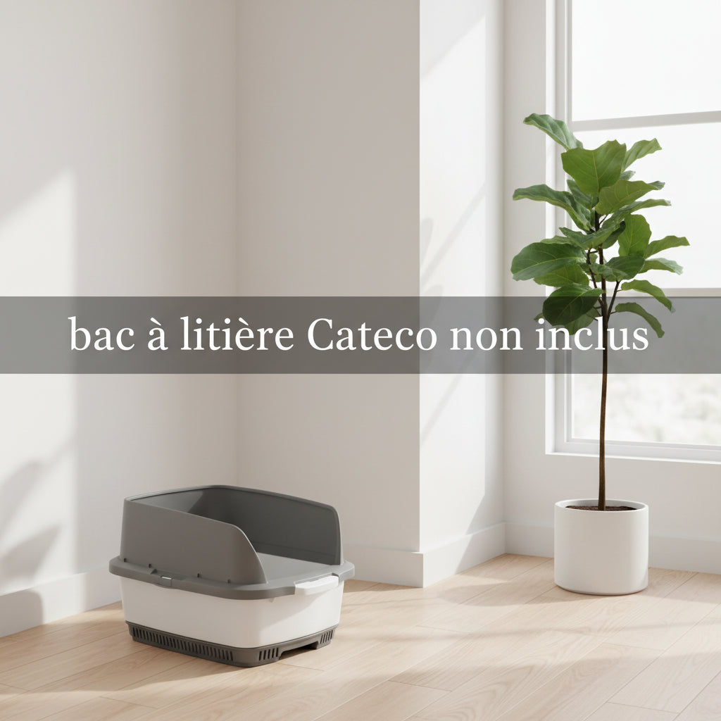Bac à Litière Cateco – Kit de Démarrage Complet | Éliminateur d’Odeurs | Fait au Canada 🇨🇦