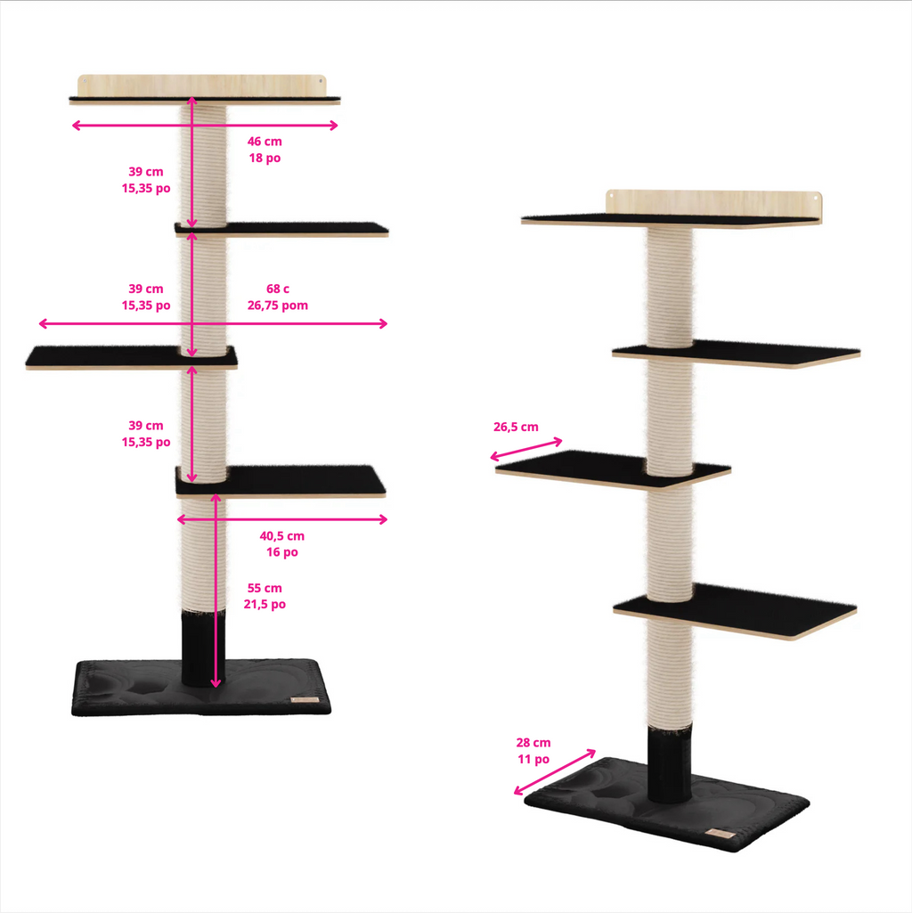 Le Kit Mural Noba – Terrain de Jeu Vertical Complet pour Chat | Noba Animal Co.