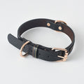 Collier en cuir souple pour chien - Noir- Âme & Muzo