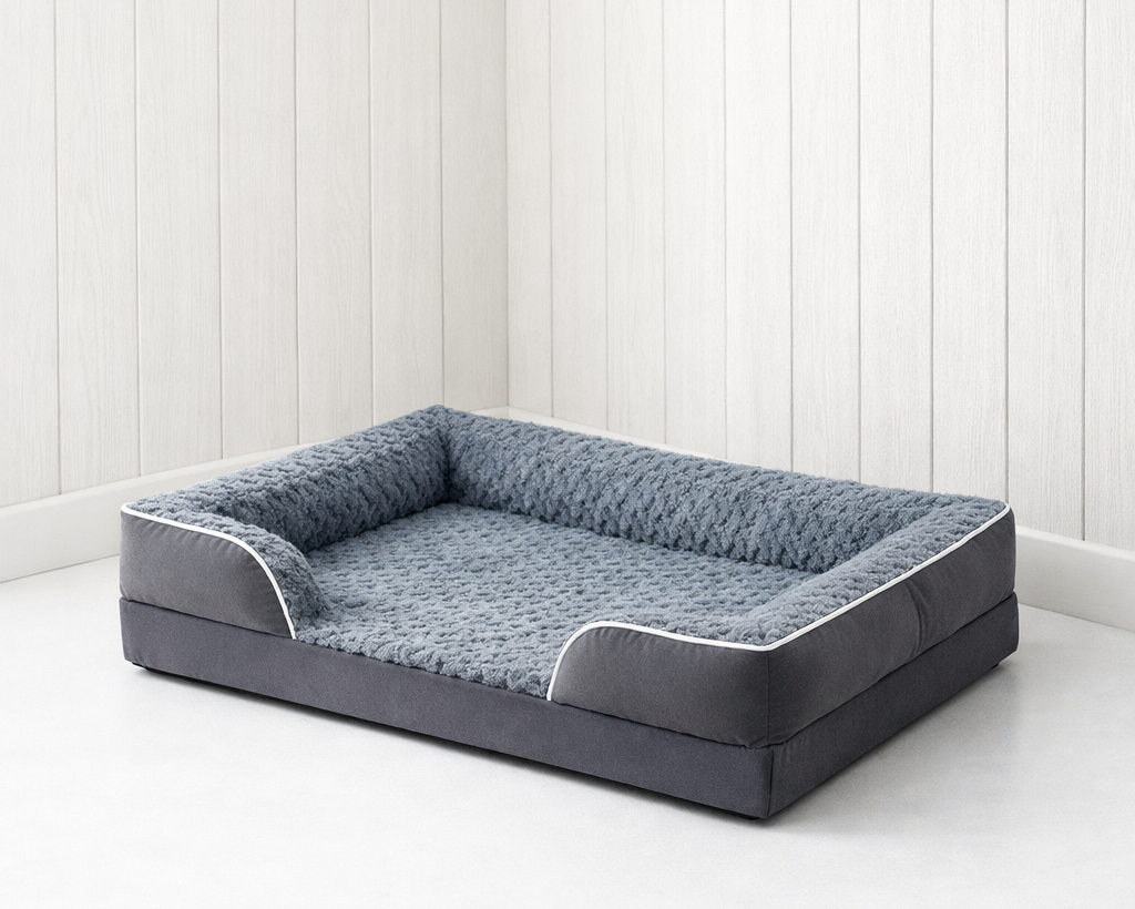 Le Refuge- Lit Imperméable pour Chien et Chat - Housse Amovible et Lavable