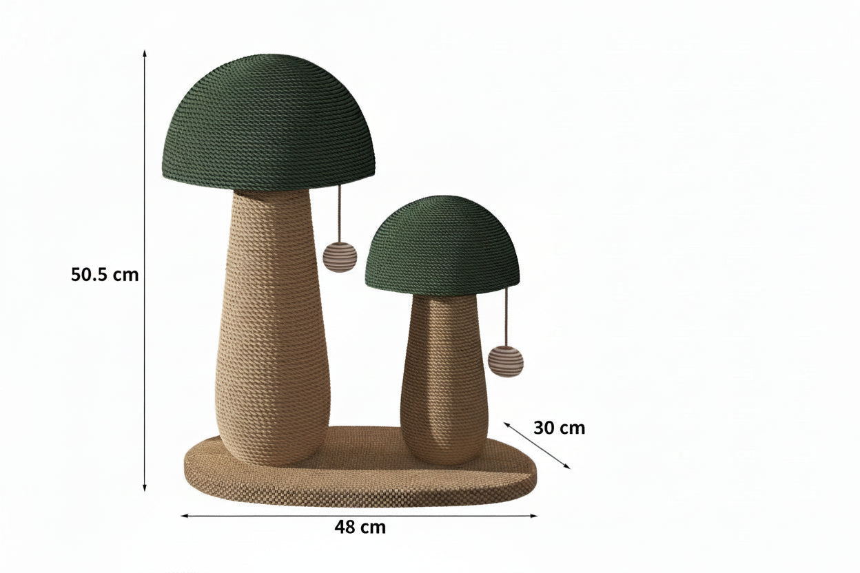 Griffoir double- Champignon vert- Design épuré- Âme & Muzo