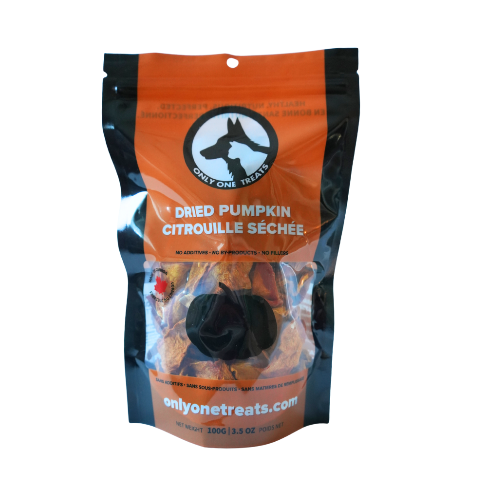 La Citrouille Séchée – Gâterie Naturelle Riche en Fibres pour Chien 100g