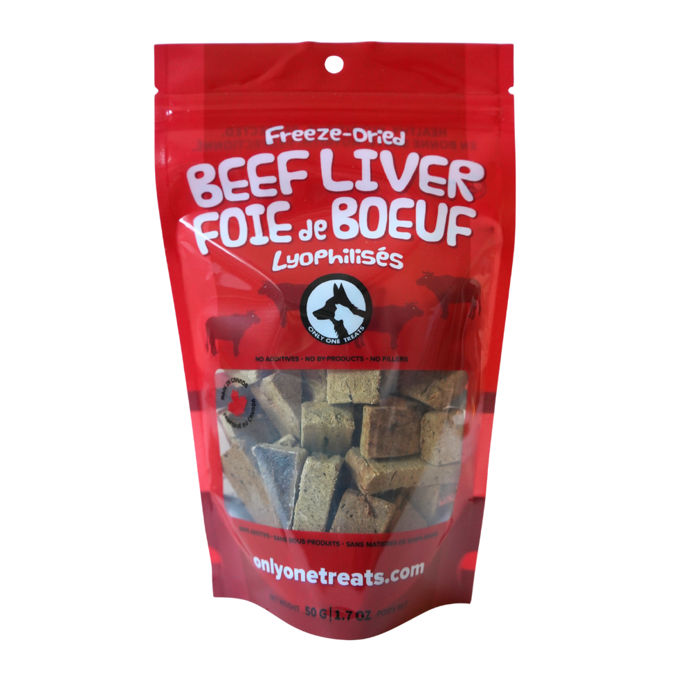 Le Foie de Bœuf Lyophilisé – Gâterie Naturelle Haute Protéine pour Chien 50g