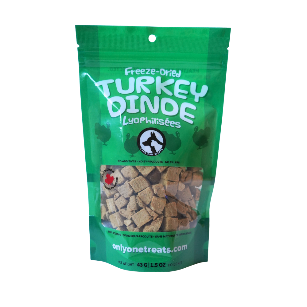 La Dinde Lyophilisée – Gâterie Naturelle Haute Protéine pour Chien et Chat 43g