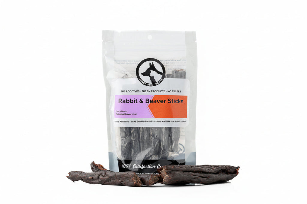Les Bâtonnets Lapin & Castor – Gâterie Naturelle Fumée pour Chien | 70g