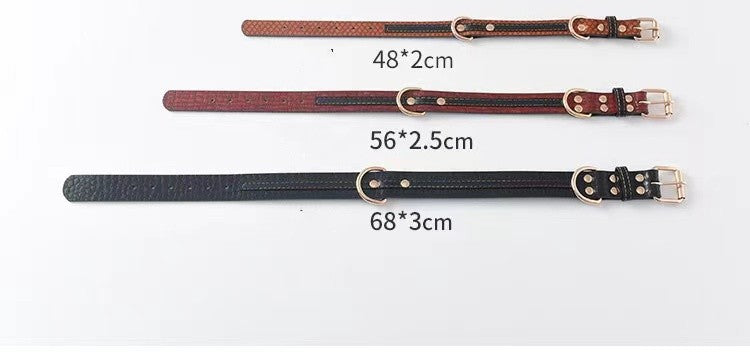 Taille Collier en cuir souple pour chien - 4 couleurs- Âme & Muzo