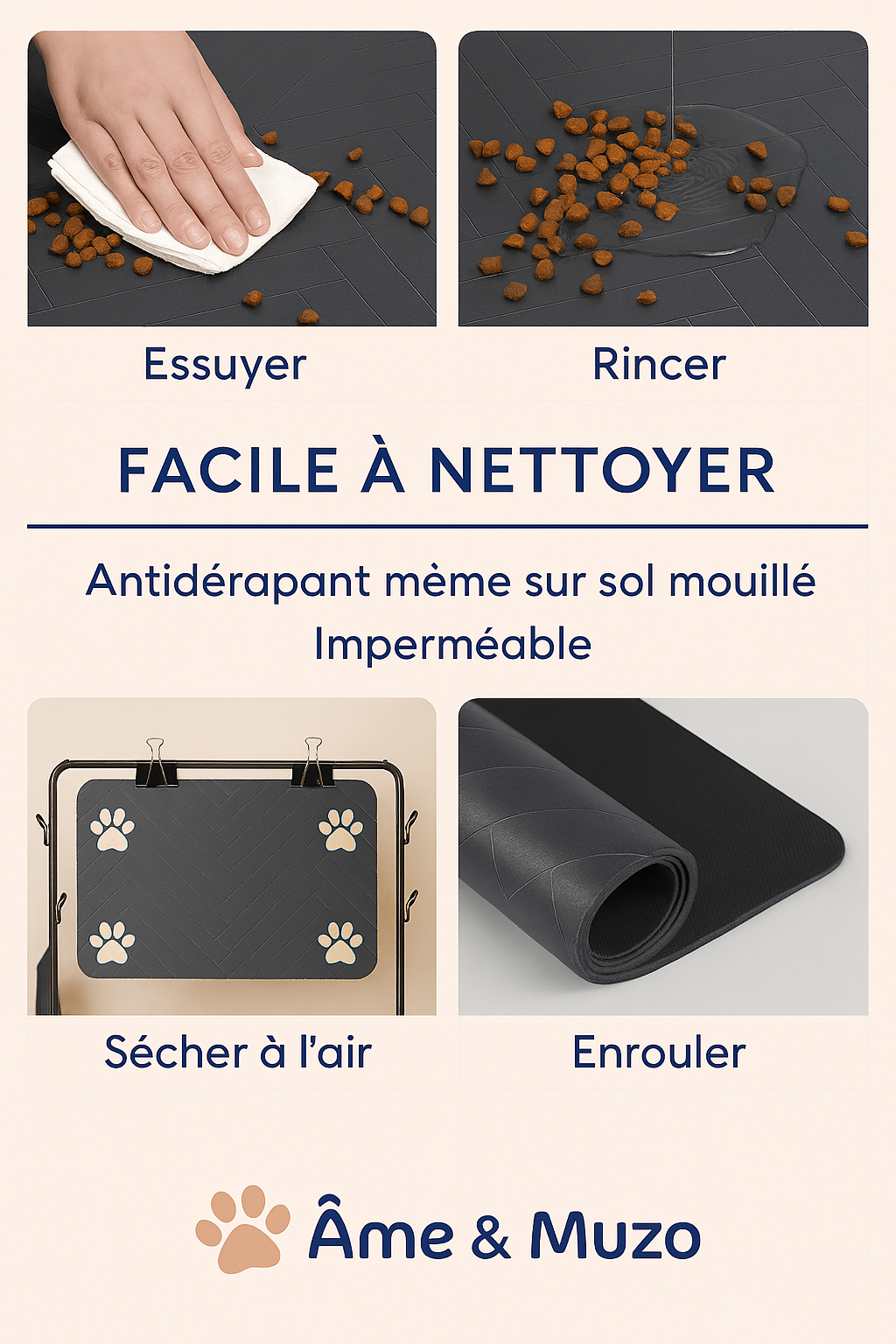 Tapis repas silicone description