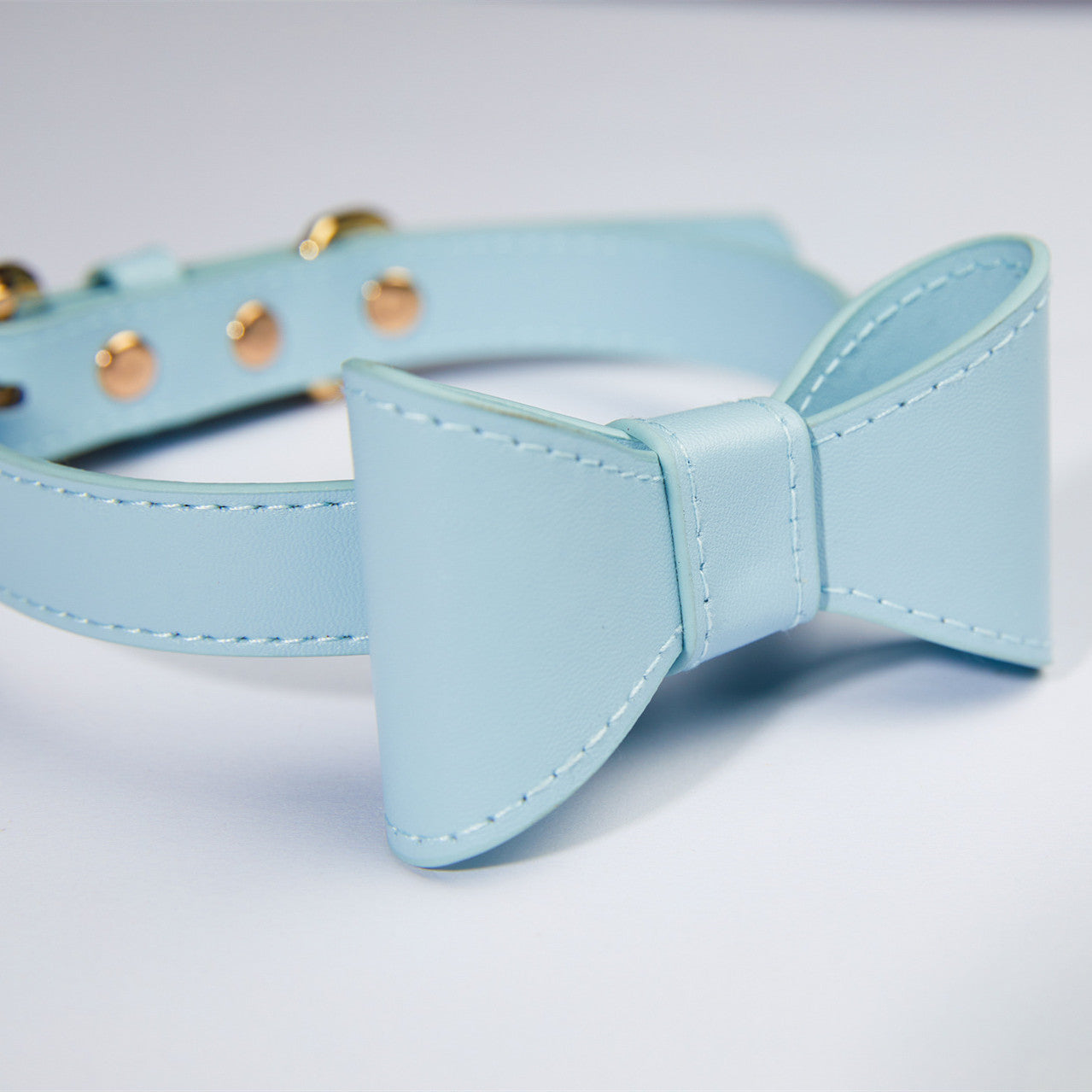 Collier et nœud papillon pour chien bleu -Âme & Muzo