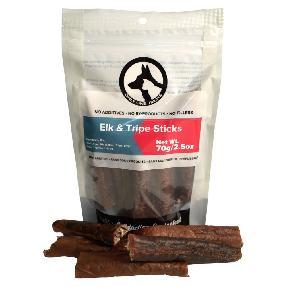 Les Bâtonnets Orignal & Tripes de Bœuf – Gâterie Naturelle Haute Protéine pour Chien | 70g
