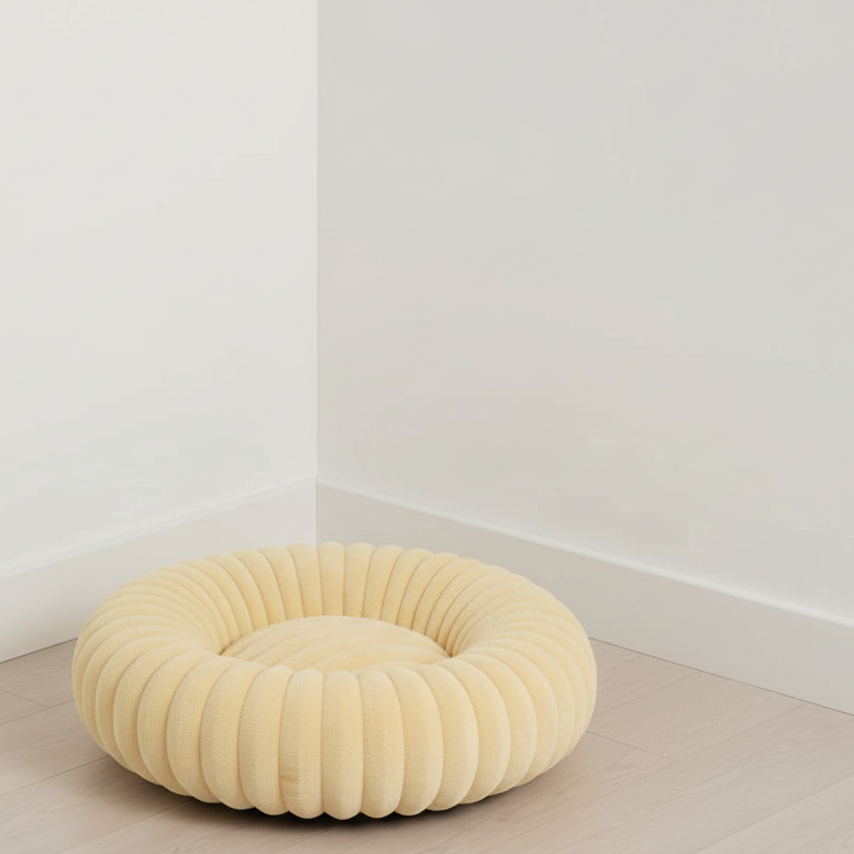 Nid douillet jaune pour chat et chien- âme & muzo