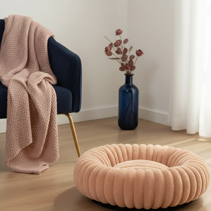 Nid douillet rose pâle chat et chien