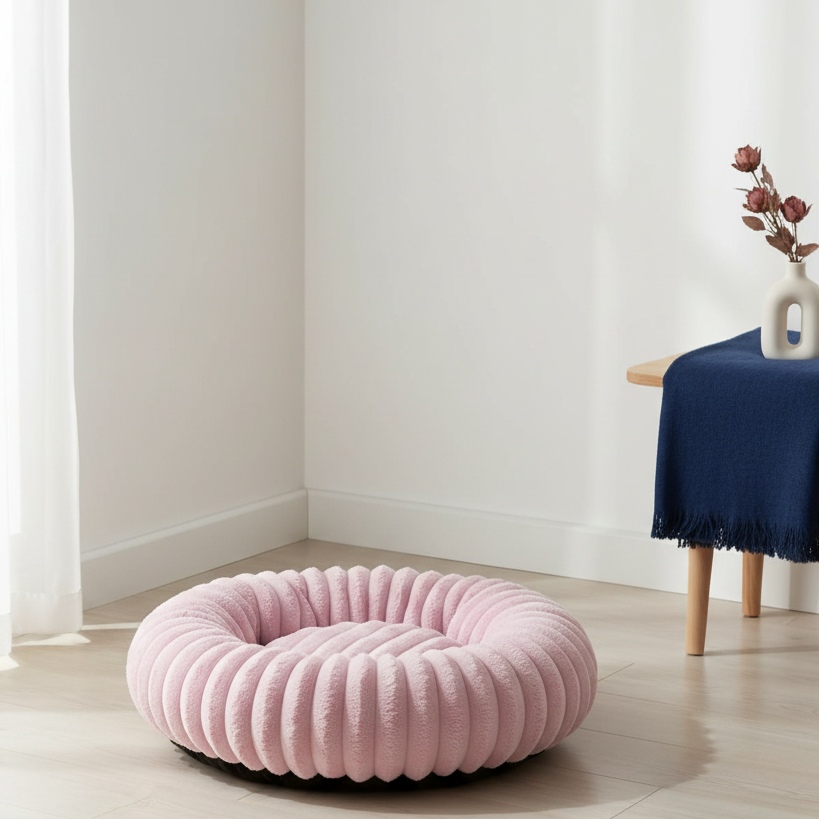 Nid douillet rose pour chat et chien- âme & muzo